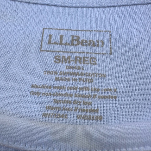 L.L. Bean White Tank Top 100% Pima Cotton (S/M) Perfect Length Capsule Wardrobe - Picture 5 of 6